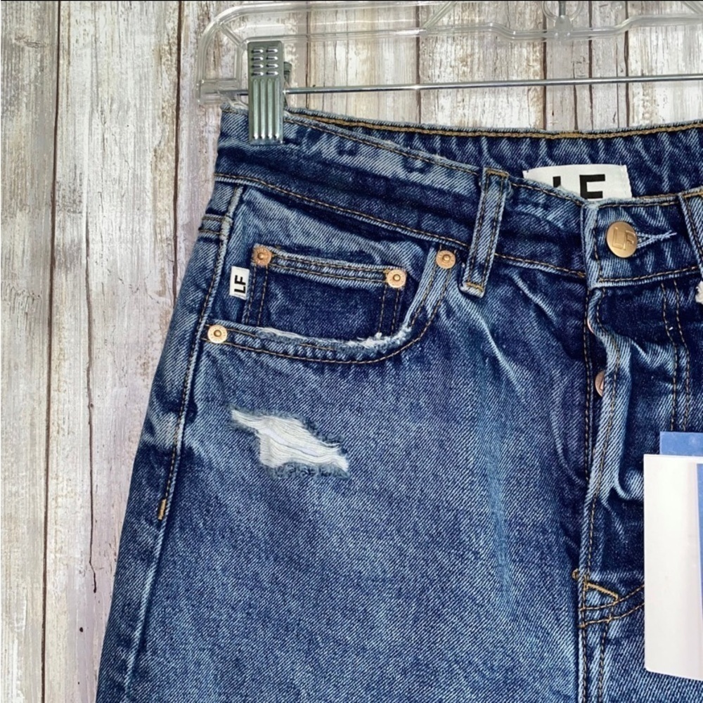 NWT Lovers + Friends Ryan High Rise Loose Straight Jeans Palm Canyon - Picture 7 of 12